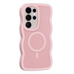  Samsung Galaxy S25 Ultra Skal MagSafe Wavy Matt Rosa - Teknikhallen.se