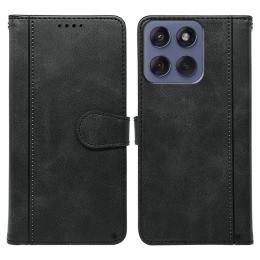  Motorola Edge 60 / 60 Fusion Fodral Läder Svart - Teknikhallen.se