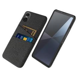  Sony Xperia 10 VII Skal Med Kortfack Tygbelagt Svart - Teknikhallen.se