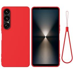  Sony Xperia 1 VII Skal Liquid Silikon Röd - Teknikhallen.se