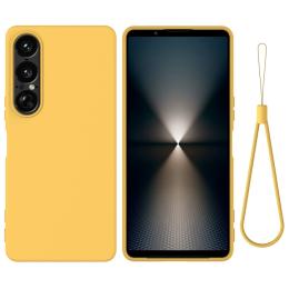  Sony Xperia 1 VII Skal Liquid Silikon Gul - Teknikhallen.se