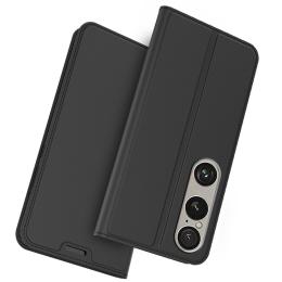  Sony Xperia 1 VII Fodral Flip Läder Svart - Teknikhallen.se