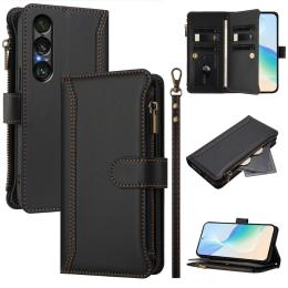  Sony Xperia 1 VII Fodral Multifunktionellt Läder Svart - Teknikhallen.se