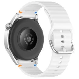 Klockarmband 22 mm Silikon Wave Design Vit - Teknikhallen.se