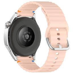 Klockarmband 22 mm Silikon Wave Design Rosa - Teknikhallen.se