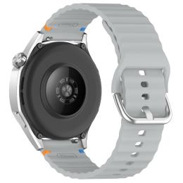  Klockarmband 22 mm Silikon Wave Design Grå - Teknikhallen.se