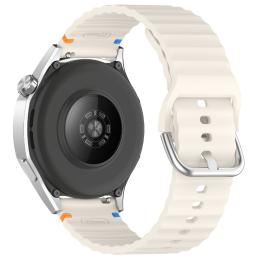  Klockarmband 22 mm Silikon Wave Design Off White - Teknikhallen.se