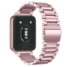  Samsung Galaxy Watch Fit 3 Armband Rostfritt Stål Roséguld - Teknikhallen.se
