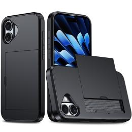  iPhone 17 Skal Hybrid Med Kortfack Svart - Teknikhallen.se