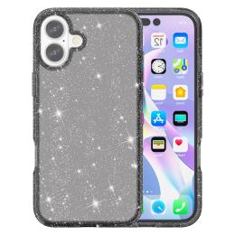  iPhone 17 Skal Hybrid Glitter Svart - Teknikhallen.se