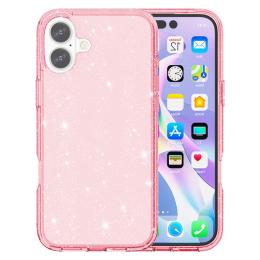  iPhone 17 Skal Hybrid Glitter Rosa - Teknikhallen.se
