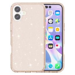  iPhone 17 Skal Hybrid Glitter Guld - Teknikhallen.se