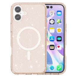  iPhone 17 Skal MagSafe Hybrid Glitter Guld - Teknikhallen.se