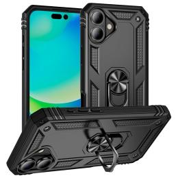  iPhone 17 Skal Shockproof Hybrid Ring Svart - Teknikhallen.se