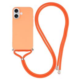 iPhone 17 Skal TPU Med Mobilsnöre Orange - Teknikhallen.se