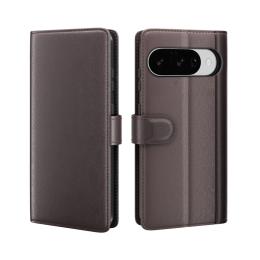  Google Pixel 10 Fodral Premium Äkta Läder Brun - Teknikhallen.se