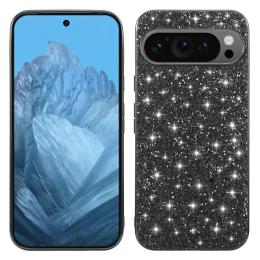  Google Pixel 10 / 10 Pro Skal Glitter Hybrid Svart - Teknikhallen.se