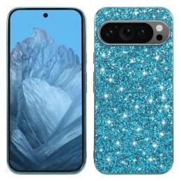  Google Pixel 10 / 10 Pro Skal Glitter Hybrid Blå - Teknikhallen.se
