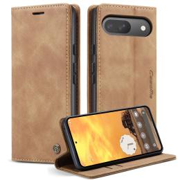 CASEME CASEME Google Pixel 10/10 Pro Fodral Flip Retro Läder Brun - Teknikhallen.se