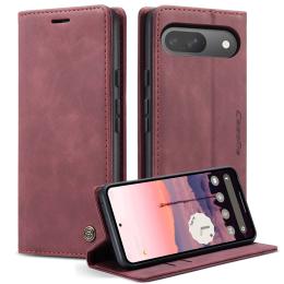 CASEME CASEME Google Pixel 10/10 Pro Fodral Flip Retro Läder Röd - Teknikhallen.se