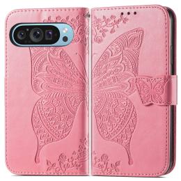  Google Pixel 10/10 Pro Fodral Med Fjäril Tryck Rosa - Teknikhallen.se