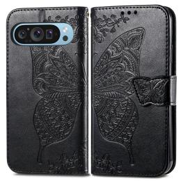  Google Pixel 10/10 Pro Fodral Med Fjäril Tryck Svart - Teknikhallen.se