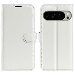  Google Pixel 10 Pro XL Fodral Litchi Läder Vit - Teknikhallen.se
