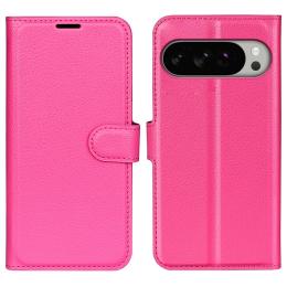  Google Pixel 10 Pro XL Fodral Litchi Läder Rosa - Teknikhallen.se