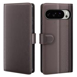  Google Pixel 10 Pro XL Fodral Premium Äkta Läder Brun - Teknikhallen.se