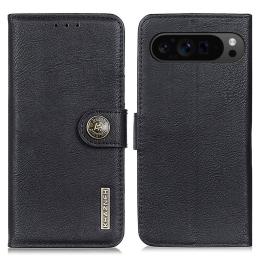 KHAZNEH KHAZNEH Google Pixel 10 Pro XL/ 9 Pro XL Fodral Läder Svart - Teknikhallen.se