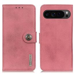 KHAZNEH KHAZNEH Google Pixel 10 Pro XL/ 9 Pro XL Fodral Läder Rosa - Teknikhallen.se