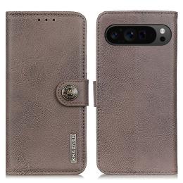 KHAZNEH KHAZNEH Google Pixel 10 Pro XL/ 9 Pro XL Fodral Läder Khaki - Teknikhallen.se