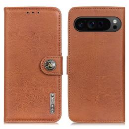 KHAZNEH KHAZNEH Google Pixel 10 Pro XL/ 9 Pro XL Fodral Läder Brun - Teknikhallen.se