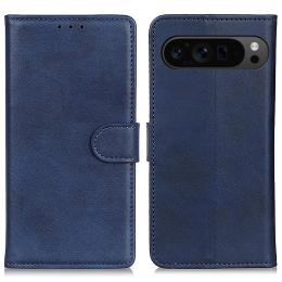  Google Pixel 10 Pro XL/ 9 Pro XL Fodral Läder Blå - Teknikhallen.se