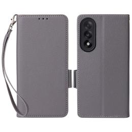  OnePlus Nord 5 5G Fodral Litchi Läder Grå - Teknikhallen.se