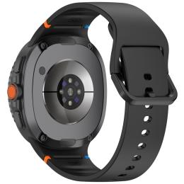  Galaxy Watch 8 46/44/40 mm Klockarmband Silkon Svart - Teknikhallen.se