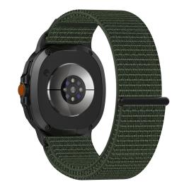  Galaxy Watch 8 46/44/40 mm Armband Nylon Loop Militär Grön - Teknikhallen.se