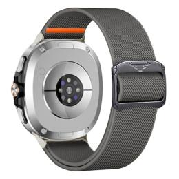  Galaxy Watch 8 46/44/40 mm Armband Justerbart Nylon Grå - Teknikhallen.se
