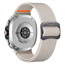  Galaxy Watch 8 46/44/40 mm Armband Justerbart Nylon Starlight - Teknikhallen.se