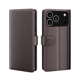  iPhone 17 Pro Fodral Premium Äkta Läder Brun - Teknikhallen.se
