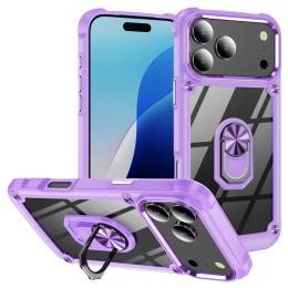  iPhone 17 Pro Skal Shockproof Ring Hybrid Lila - Teknikhallen.se