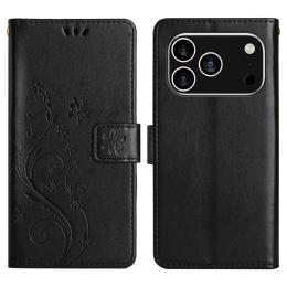  iPhone 17 Pro Fodral Med Blommigt Tryck Svart - Teknikhallen.se