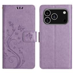  iPhone 17 Pro Fodral Med Blommigt Tryck Lila - Teknikhallen.se