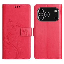  iPhone 17 Pro Fodral Med Blommigt Tryck Röd - Teknikhallen.se