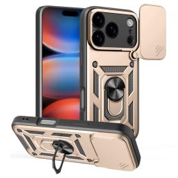  iPhone 17 Pro Skal CamShield Ring Hybrid Guld - Teknikhallen.se
