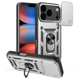  iPhone 17 Pro Skal CamShield Ring Hybrid Silver - Teknikhallen.se