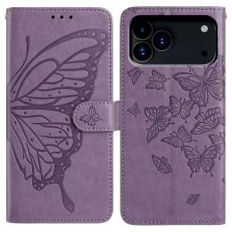  iPhone 17 Pro Fodral Med Fjäril Tryck Lila - Teknikhallen.se