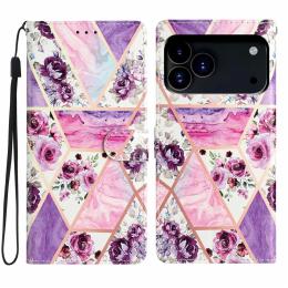  iPhone 17 Pro Fodral Med Tryck Lila Blommor - Teknikhallen.se