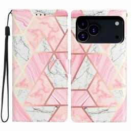  iPhone 17 Pro Fodral Med Tryck Rosa Marmor - Teknikhallen.se