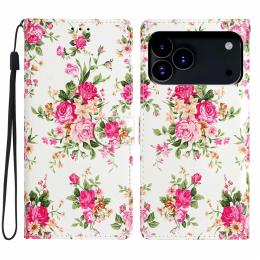 iPhone 17 Pro Fodral Med Tryck Rosa Blommor - Teknikhallen.se